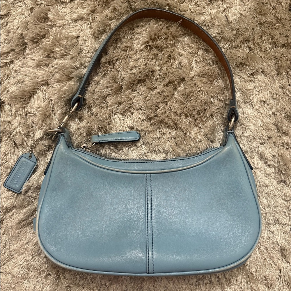 Vintage Coach blue Hampton bag